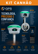Kit Canhão RTK — Base M10T +Rover M10L Laser 100m +Coletora Android - Imagem 2