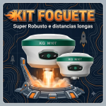 Kit Foguete RTK — Par de Receptores M10T (Base +Rover) +Coletora Android