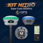 Kit Nitro RTK — Base 5W +Rover (iMU, AR visual) M8L AR +Coletora Android
